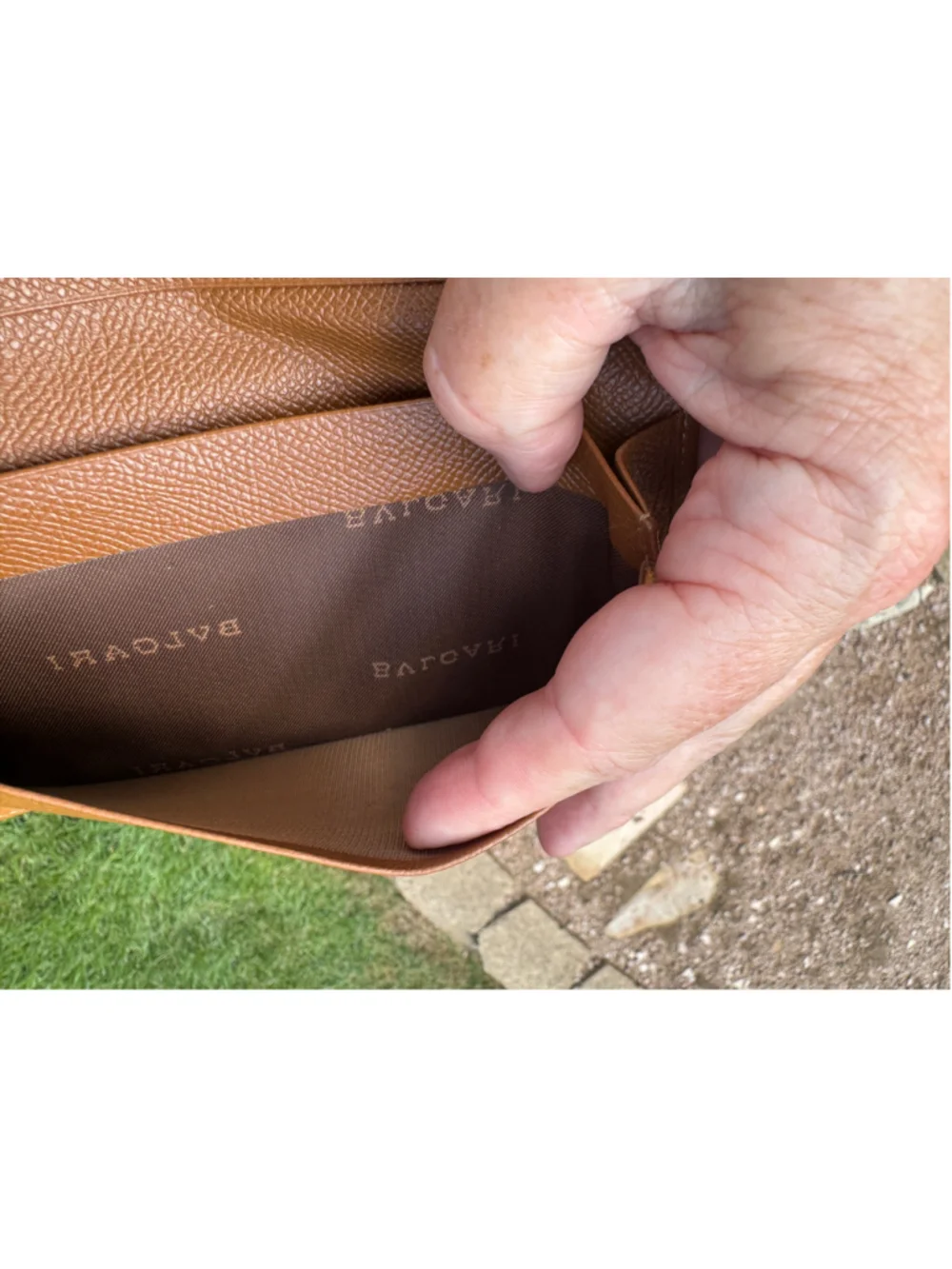 Bvlgari Tan Embossed leather Long Wallet